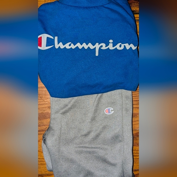 Champion, size 5, red shirt and gray sweats and blue champion blue shirt w g swe - Picture 9 of 10